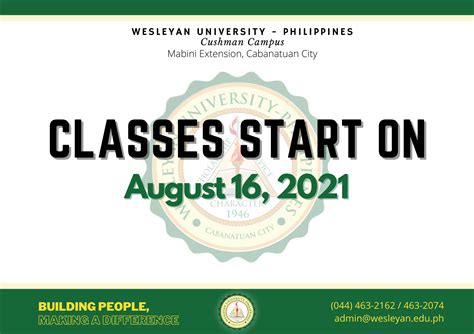Wesleyan University Philippines – Building People, Making a Difference.